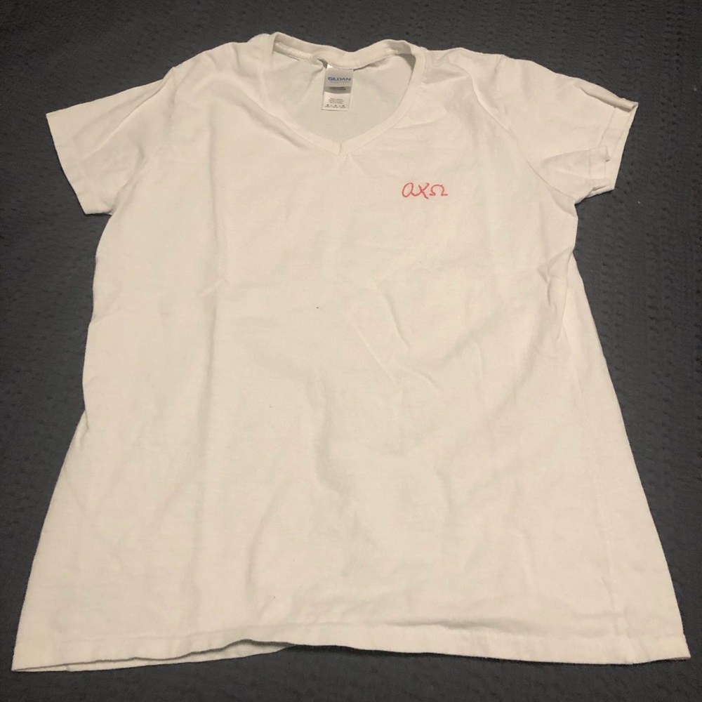 Alpha Chi Omega custom fitted v neck tee